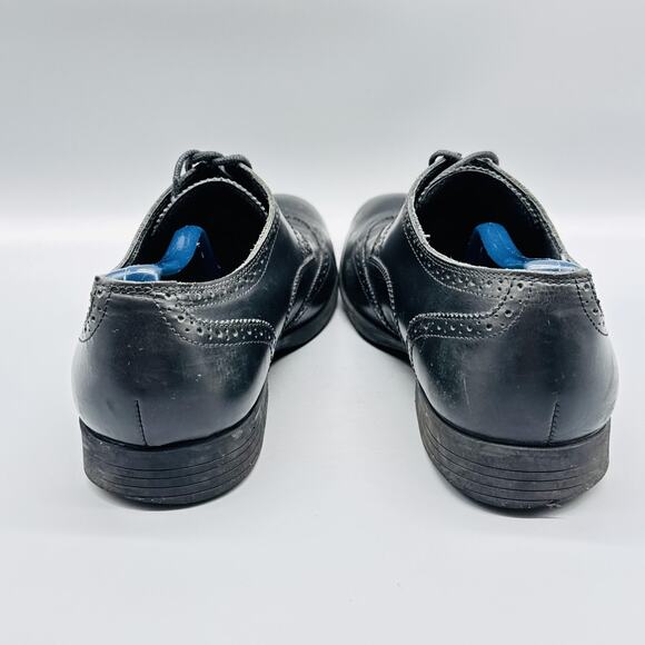 Cole Haan Shoes Men 9 Black Leather Wingtip Oxford Brogue Lace Up Slip On Dress main image 8